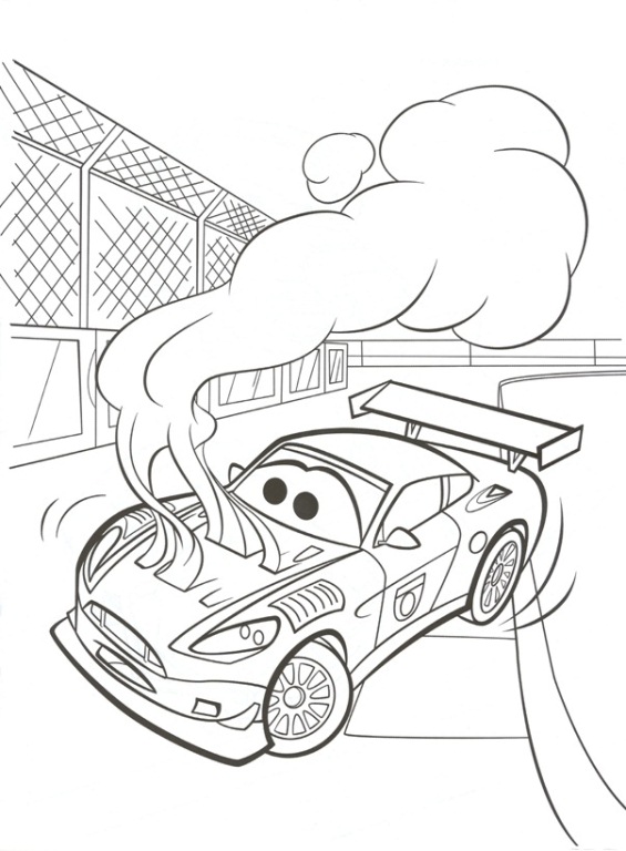 Plansa de colorat cu Cars2 6 38